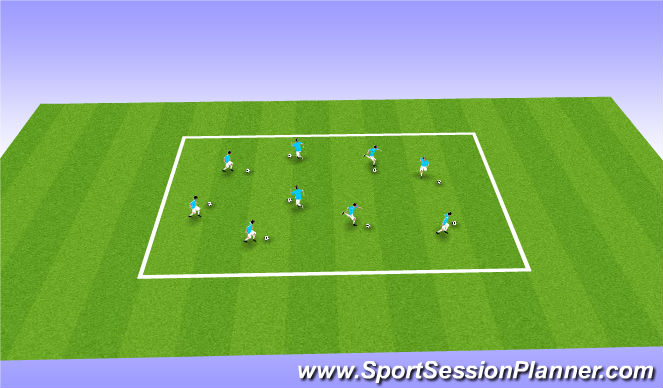 Football/Soccer Session Plan Drill (Colour): Ball Mastery