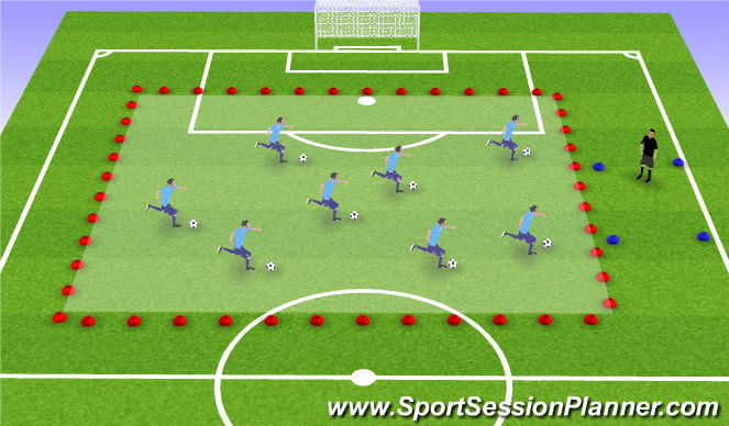 Football/Soccer Session Plan Drill (Colour): Pirate Training