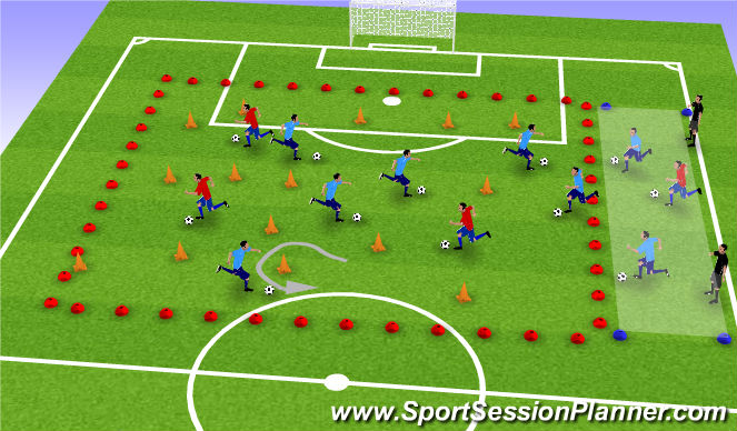 Football/Soccer Session Plan Drill (Colour): Collectin Treasure