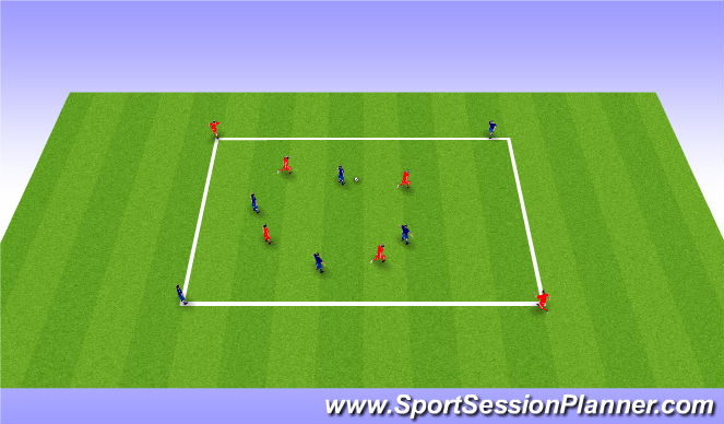 Football/Soccer Session Plan Drill (Colour): Switching play