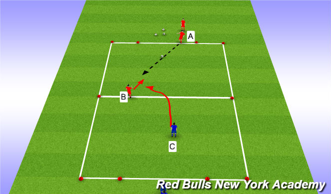 Football/Soccer Session Plan Drill (Colour): Functional Def. (poke)