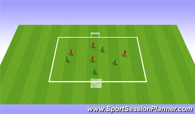 Football/Soccer Session Plan Drill (Colour): 4v4a