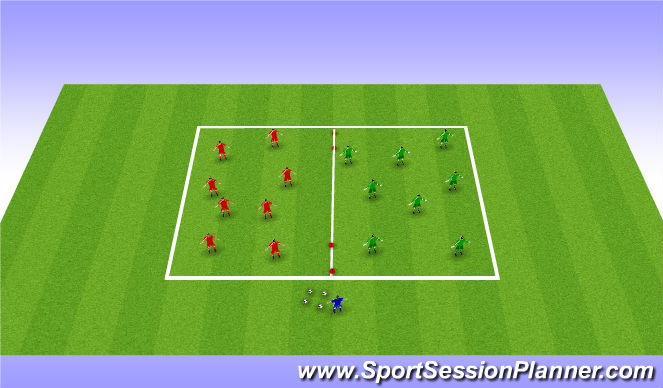 Football/Soccer Session Plan Drill (Colour): Pressing Activity