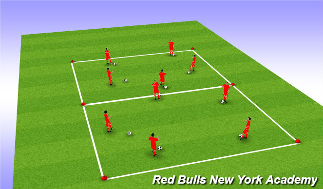 Football/Soccer Session Plan Drill (Colour): Warm up