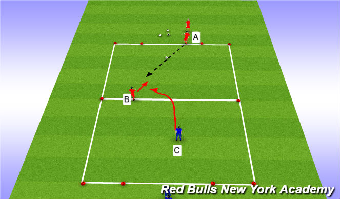 Football/Soccer Session Plan Drill (Colour): Functional Def. (poke)