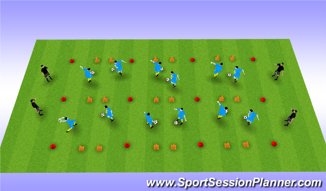 Football/Soccer Session Plan Drill (Colour): Screen 1