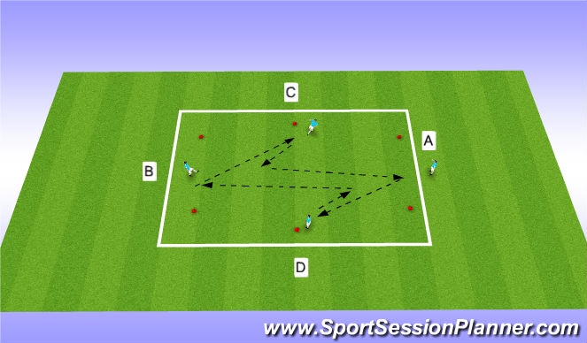 Football/Soccer Session Plan Drill (Colour): Diamond passing