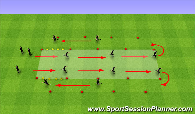 Football/Soccer Session Plan Drill (Colour): Warm Up - FIFA