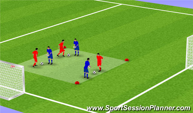 Football/Soccer Session Plan Drill (Colour): Arrival activity