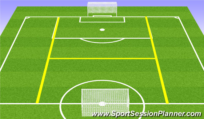 Football/Soccer Session Plan Drill (Colour): 9v9