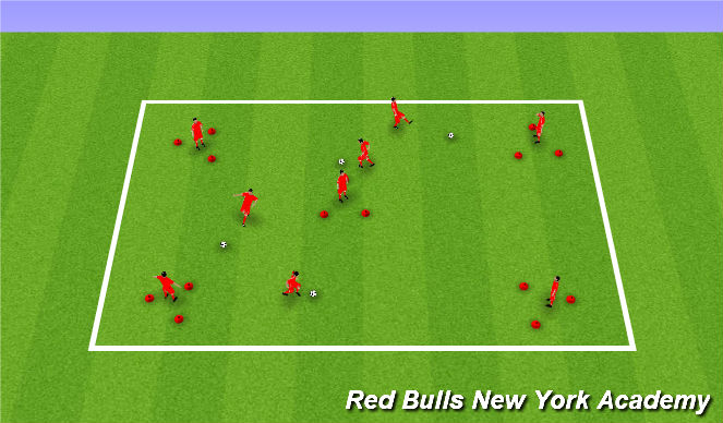 Football/Soccer Session Plan Drill (Colour): Triangle Take overs