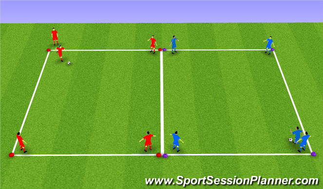 Football/Soccer Session Plan Drill (Colour): Begin