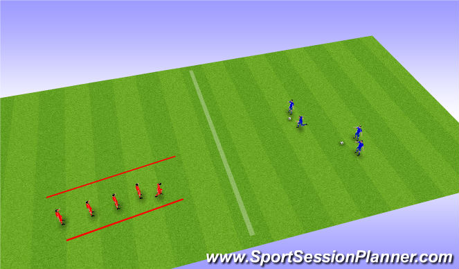 Football/Soccer Session Plan Drill (Colour): Warm-Up