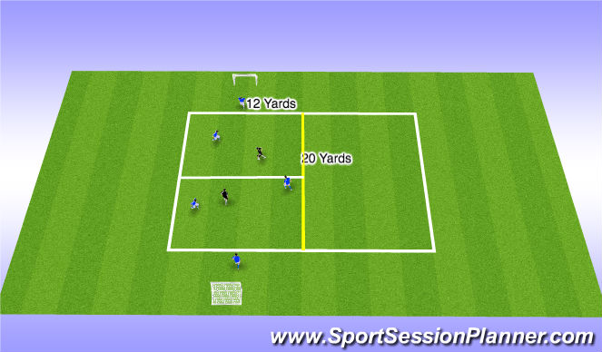 Football/Soccer Session Plan Drill (Colour): BL Small Sided Game