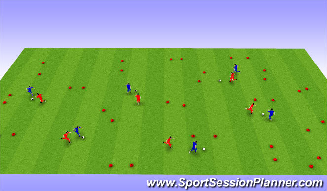 Football/Soccer Session Plan Drill (Colour): Phase 1