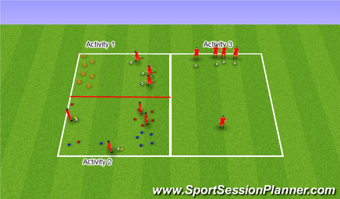 Football/Soccer Session Plan Drill (Colour): Week 9