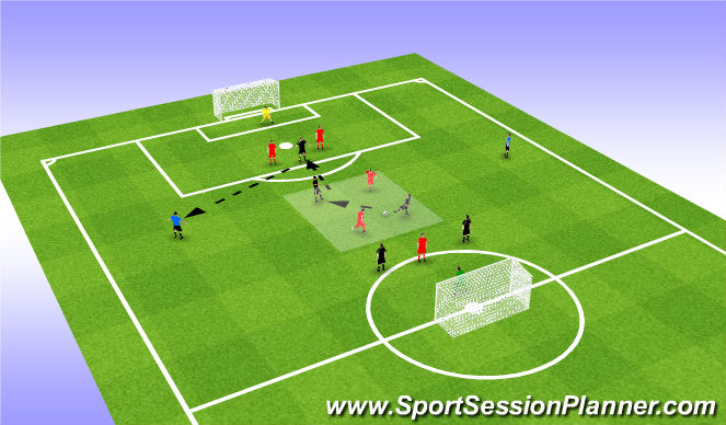 Football/Soccer Session Plan Drill (Colour): Breakout Game