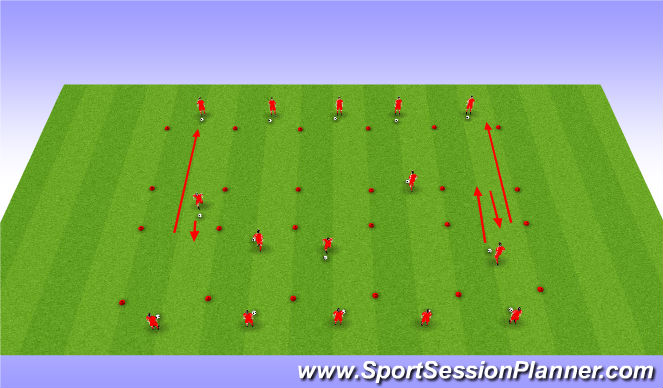 Football/Soccer Session Plan Drill (Colour): Technical 1