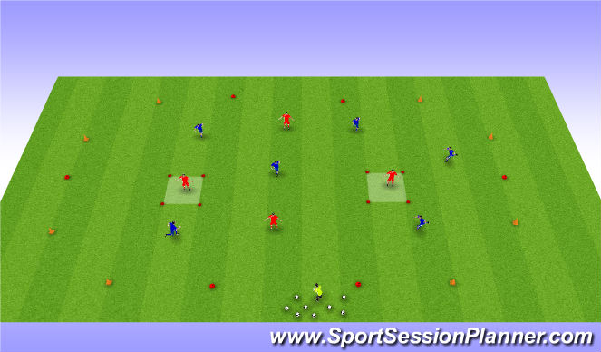 Football/Soccer Session Plan Drill (Colour): SSG