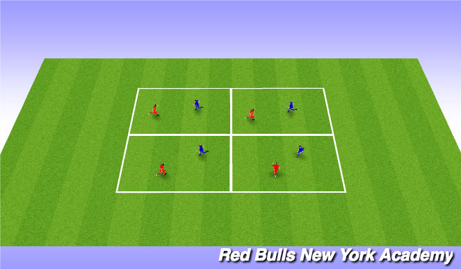 Football/Soccer Session Plan Drill (Colour): Warm up: Knee Tag