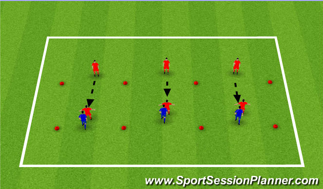 Football/Soccer Session Plan Drill (Colour): Shielding - part 1