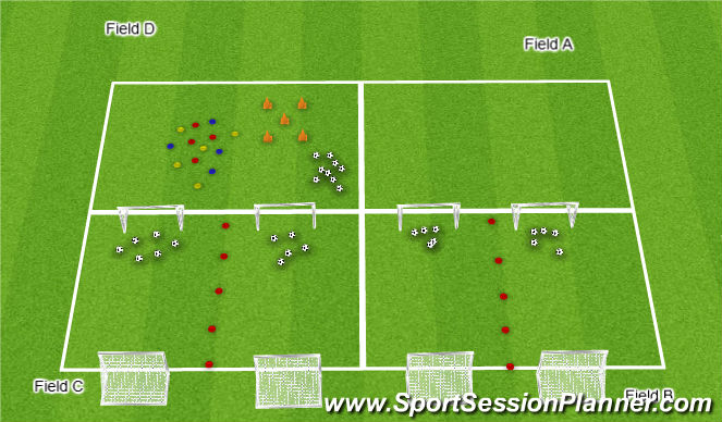 Football/Soccer Session Plan Drill (Colour): 9-11am