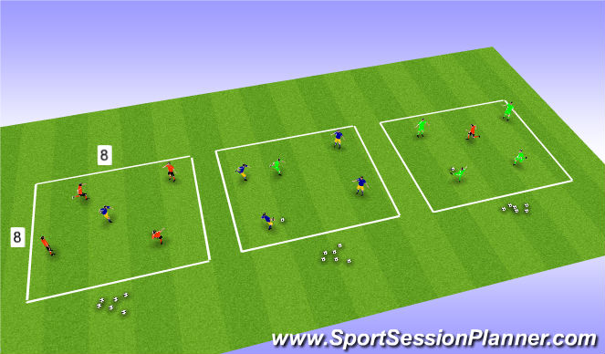 Football/Soccer Session Plan Drill (Colour): Rondo Comp