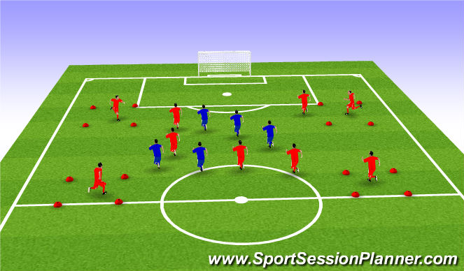 Football/Soccer Session Plan Drill (Colour): Possession