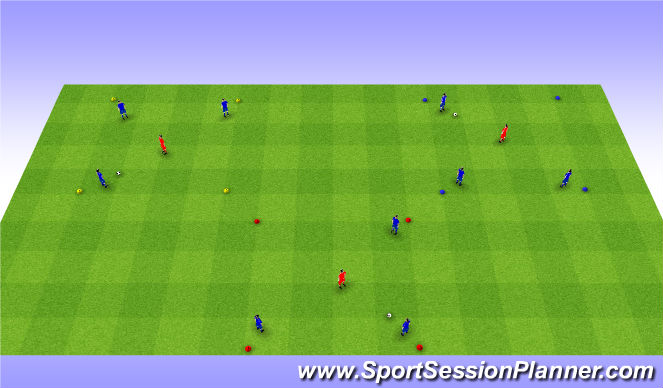 Football/Soccer Session Plan Drill (Colour): 3v1 Rondos