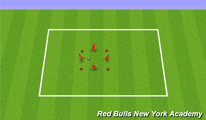 Football/Soccer Session Plan Drill (Colour): 1 Touch box