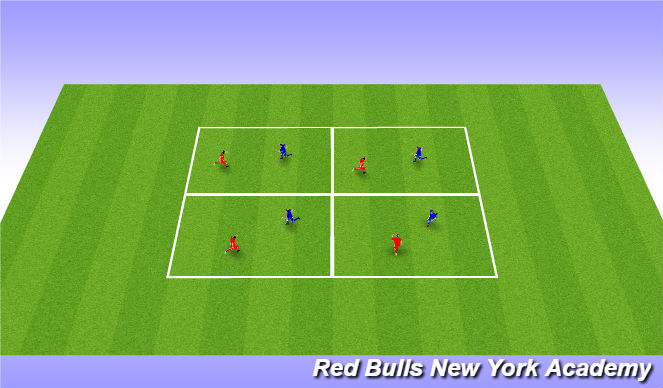 Football/Soccer Session Plan Drill (Colour): Warm up: Knee Tag