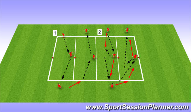 Football/Soccer Session Plan Drill (Colour): Warm Up