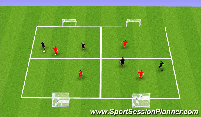 Football/Soccer Session Plan Drill (Colour): Conditioned game