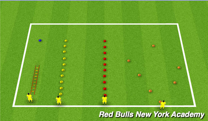 Football/Soccer Session Plan Drill (Colour): Fundamental Skills