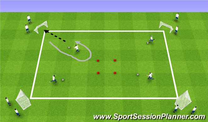 Football/Soccer Session Plan Drill (Colour): Technical 2