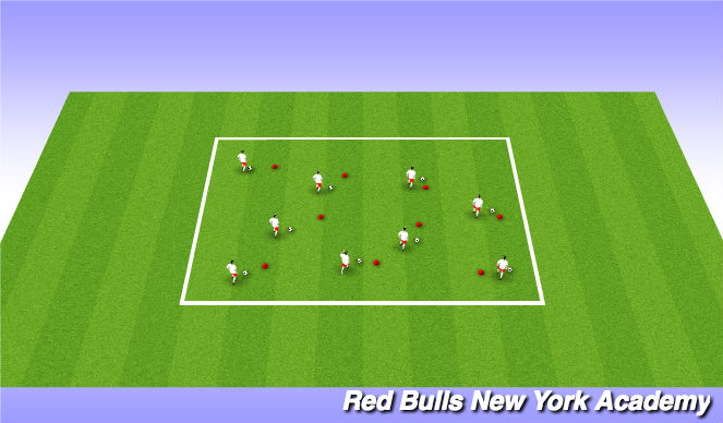 Football/Soccer Session Plan Drill (Colour): Ball Mastery/Juggling