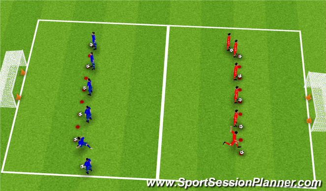 Football/Soccer Session Plan Drill (Colour): Technical