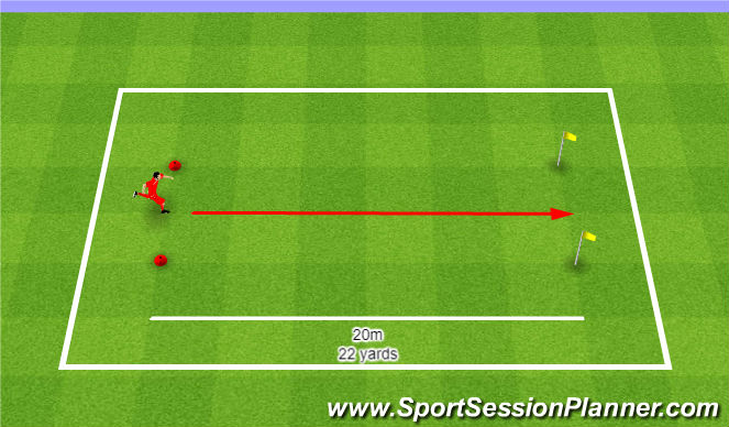 Football/Soccer Session Plan Drill (Colour): 20m Sprint