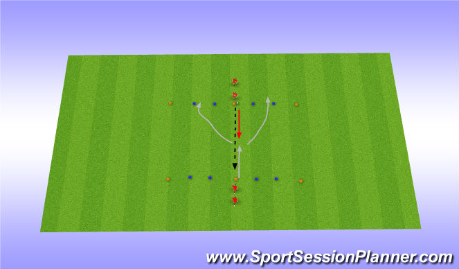 Football/Soccer Session Plan Drill (Colour): Warming-up Passing Moves (2)