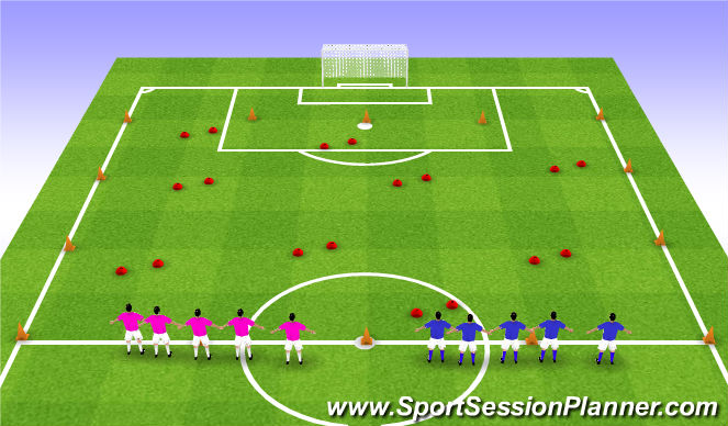 Football/Soccer Session Plan Drill (Colour): Main Activity - Speed