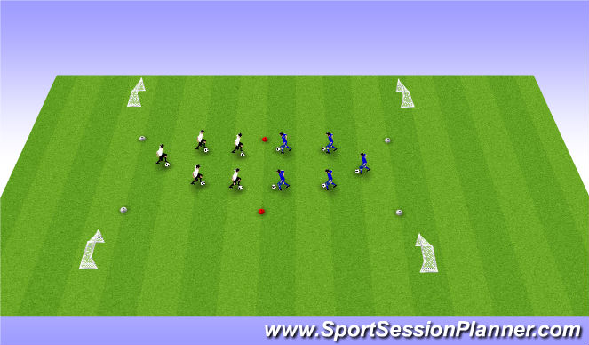 Football/Soccer Session Plan Drill (Colour): Warm up