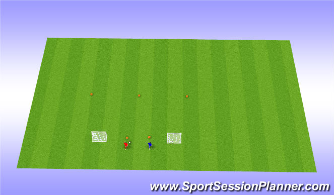 Football/Soccer Session Plan Drill (Colour): 1 vs 1 - Backmoves