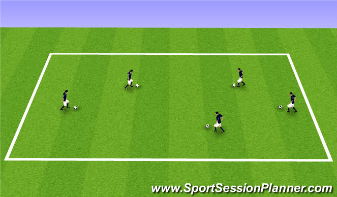 Football/Soccer Session Plan Drill (Colour): Ball Mastery