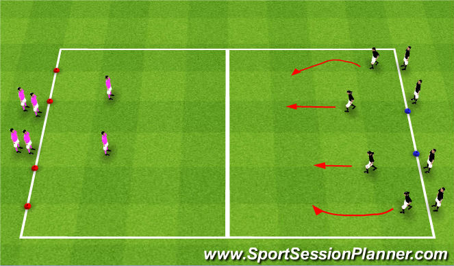 Football/Soccer Session Plan Drill (Colour): Extended SSG 4 v 2