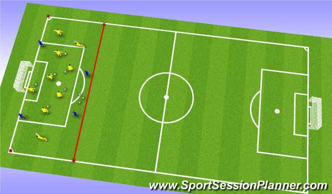 Football/Soccer Session Plan Drill (Colour): Warm up