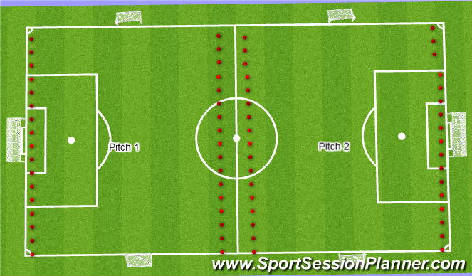 Football Soccer: Wwgpc Match Pitch Set Up (small-sided Games, Moderate)