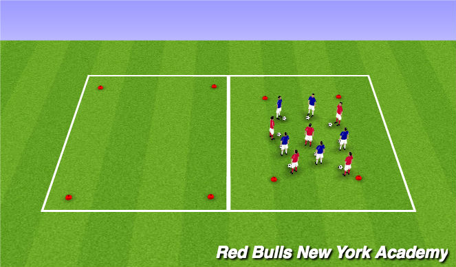 Football/Soccer Session Plan Drill (Colour): Knock-out