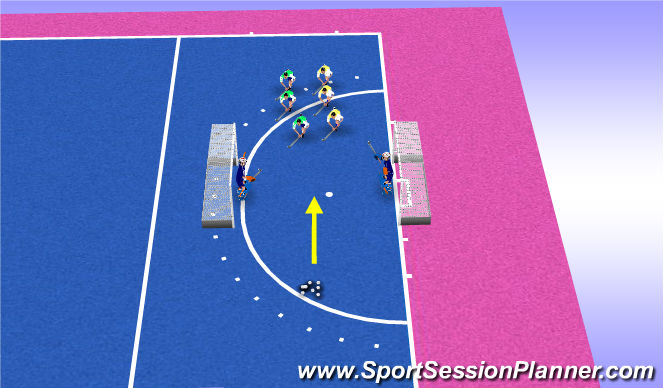 Hockey Session Plan Drill (Colour): Mini Game