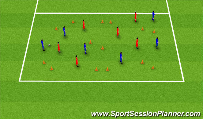 Football/Soccer Session Plan Drill (Colour): P2