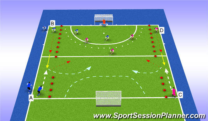 Hockey Session Plan Drill (Colour): Overtal